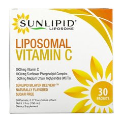 SunLipid, липосомальный витамин C, с натуральными ароматизаторами, 30 пакетиков по 5,0 мл (SLD-47000), фото