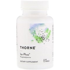 Thorne Research, Iso-Phos, Фосфатидилсерин, 100 мг, 60 капсул (THR-71502), фото