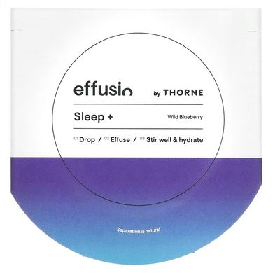 Thorne Research, Effusio, Sleep+, дика лохина, 15 розчинних дисків з поживними речовинами (THR-01172), фото