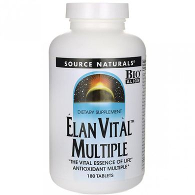 Мультивітаміни, Elan Vital Multiple, Source Naturals, 180 таблеток (SNS-00061), фото