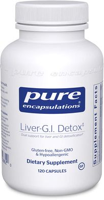 Pure Encapsulations, Печінка-G.I. Детокс, Liver-G.I. Detox, 120 капсул (PE-00882), фото