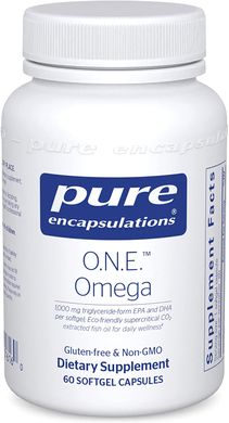 Pure Encapsulations, O.N.E. Omega, Омега-3 жирные кислоты, 60 капсул (PE-01616), фото