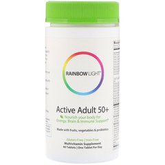 Rainbow Light, Active Adult 50+, мультивитамины для взрослых старше 50 лет, 90 таблеток (RLT-10992), фото
