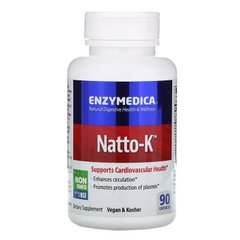 Enzymedica, Natto-K, для сердечно-сосудистой системы, 90 капсул (ENZ-22090), фото