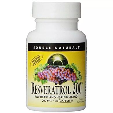Source Naturals, Ресвератрол, 200 мг, 30 таблеток (SNS-02292), фото