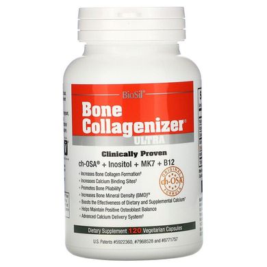 BioSil by Natural Factors, Bone Collagenizer Ultra, 120 вегетарианских капсул (NFS-39153), фото