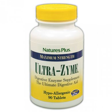 Комплекс для поліпшення травлення, Ultra-Zyme, Natures Plus, 90 таблеток (NAP-04452), фото