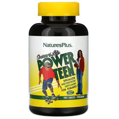 Nature's Plus, Source of Life, Power Teen, питательная добавка для подростков, 180 таблеток (NAP-29992), фото