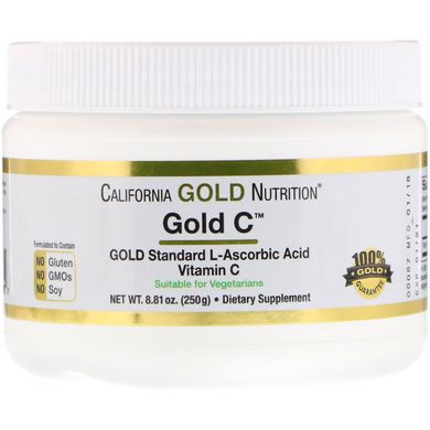 Вітамін C, California Gold Nutrition, 1000 мг, 250 гр (CGN-00935), фото