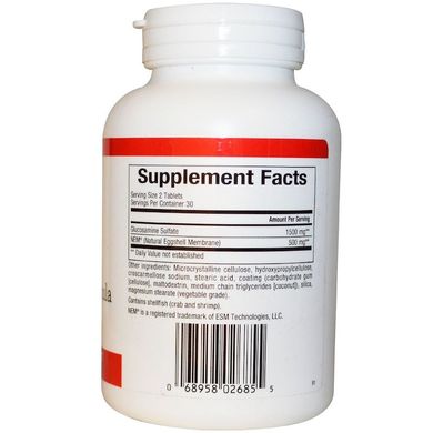 Яичная скорлупа с глюкозамином, NEM Knee & Joint Formula, Natural Factors, 60 таблеток (NFS-02685), фото