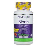 Natrol NTL-06885 Natrol, Биотин, максимальная эффективность, клубника, 10 000 мкг, 60 таблеток (NTL-06885)