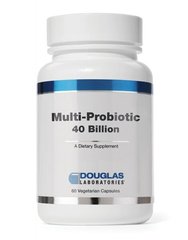 Поддержка кишечной флоры, Multi-Probiotic, Douglas Laboratories, 40 Billion, 60 капсул (DOU-04055), фото