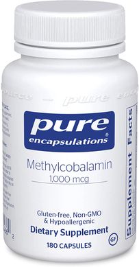 Вітамін В12 (метилкобаламін), Pure Encapsulations, Methylcobalamin Advanced Vitamin B12, 60 Capsules, (PE-00444), фото