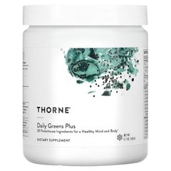 Thorne Research, Daily Greens Plus, ежедневная добавка с зеленью, 189 г (THR-01422), фото