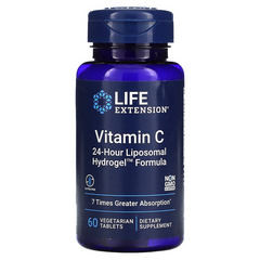 Life Extension, Vit C 24-Hour Liposomal Hydrogel, Витамин C, 60 вегетарианских таблеток (LEX-25016), фото