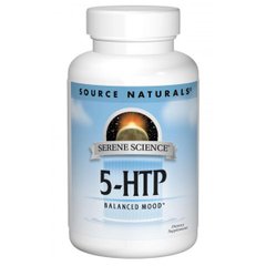 5-HTP (Гидрокситриптофан), Serene Science, Source Naturals, 50 мг, 30 желатиновых капсул (SNS-01700), фото