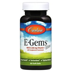 Вітамін Е, Vitamin E, Carlson Labs, 400 МО, 60 капсул (CAR-00770), фото