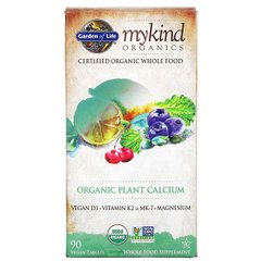 Garden of Life, KIND Organics, органический растительный кальций, 90 веганских таблеток (GOL-11760), фото