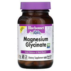 Bluebonnet Nutrition, Магний глицинат, 100 мг, 60 растительных капсул (BLB-00748), фото