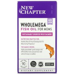 New Chapter, Рыбий жир Wholemega для мам, 90 мягких таблеток (NCR-05016), фото