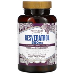 Ресвератрол, Resveratrol, ReserveAge Nutrition, 500 мг, 60 капсул, (REA-28190), фото