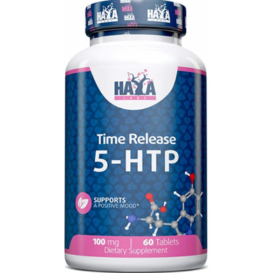 Haya Labs, 5-HTP Time Release, 100 мг, 60 таблеток (818727), фото