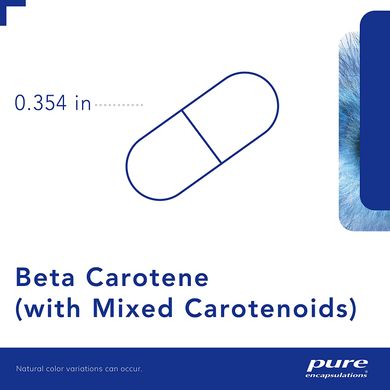 Бета-каротин (зі змішаними каротиноидами), Beta Carotene, Pure Encapsulations, 90 капсул (PE-00027), фото