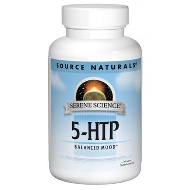 5-HTP (Гидрокситриптофан), Serene Science, Source Naturals, 50 мг, 30 желатиновых капсул (SNS-01700), фото