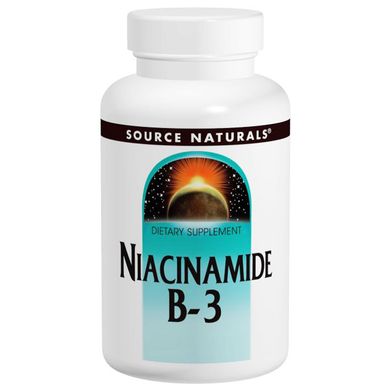 Ніацинамід (В3) 100 мг, Source Naturals, 250 таб., (SNS-00504), фото