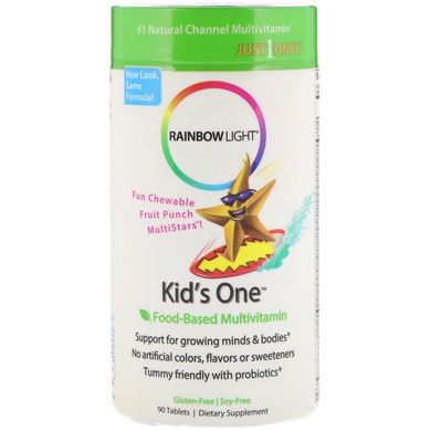 Вітаміни для дітей, Rainbow Light, 90 жеват. табл., (RLT-10982), фото