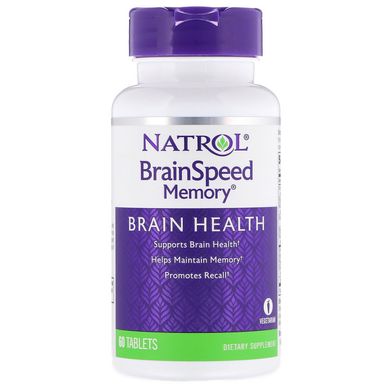 Вітаміни для пам'яті, BrainSpeed ​​Memory, Natrol, 60 таблеток (NTL-04365), фото