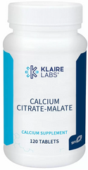 Кальцій цитрат-малат, Calcium Citrate-Malate, Klaire Labs, 120 таблеток (KLL-01234), фото