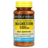 Mason Natural MAV-16011 Mason Natural, Magnesium Extra Strength, Магній, 500 мг, 100 таблеток (MAV-16011)