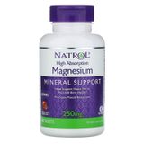 Natrol NTL-07066 Natrol, магній з високим засвоєнням, натуральний ароматизатор «Журавлина та яблуко», 250 мг, 60 таблеток (NTL-07066)
