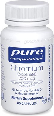 Pure Encapsulations, хром пиколинат, 200 мкг, 60 капсул (PE-00060), фото