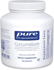 Фітосоми куркумина c високою біологічною доступністю, CurcumaSorb, Pure Encapsulations, 180 капсул (PE-01351), фото