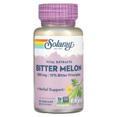 Экстракт горькой дыни, Bitter Melon, Solaray, 500 мг, 30 капсул (SOR-03155), фото