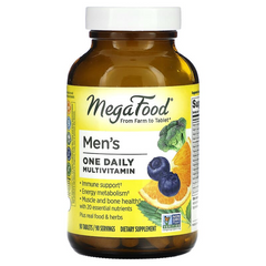 MegaFood, Men's One Daily, ежедневные витамины для мужчин, 90 таблеток (MGF-10108), фото