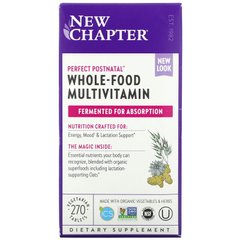 New Chapter, Perfect Postnatal, мультивитамины из цельных продуктов, 270 вегетарианских таблеток (NCR-90196), фото