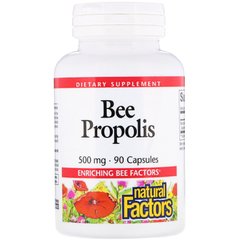 Прополіс, Propolis, Natural Factors, 500 мг, 90 капсул (NFS-03161), фото