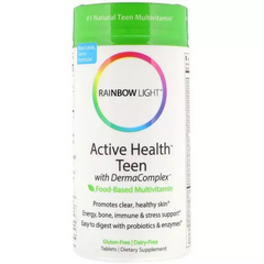 Rainbow Light, Мультівітаміни для підлітків, Підтримка Шкіри, Active Health Teen with Derma Complex, 60 таблеток(RLT-30221), фото