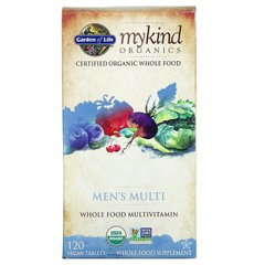 Garden of Life, MyKind Organics, мультивітаміни для чоловіків, 120 веганських пігулок (GOL-11765), фото