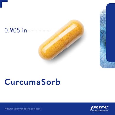 Фитосомы куркумина c высокой биологической доступностью, CurcumaSorb, Pure Encapsulations, 180 капсул (PE-01351), фото