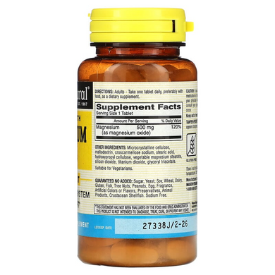 Mason Natural, Magnesium Extra Strength, Магній, 500 мг, 100 таблеток (MAV-16011), фото