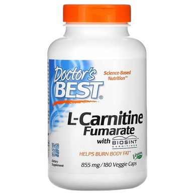 Doctor's Best, L-карнітин фумарат з карнітинами Biosint, 855 мг, 180 вегетаріанських капсул (DRB-00154), фото