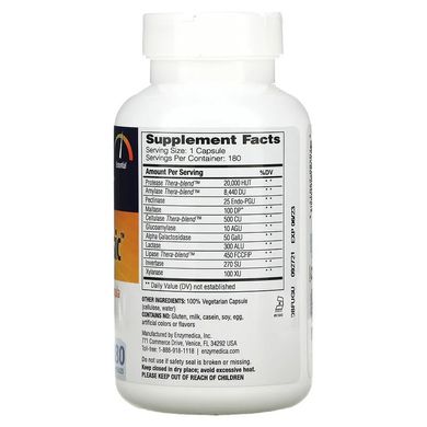 Enzymedica, Digest Basic, формула с основными ферментами, 180 капсул (ENZ-29011), фото