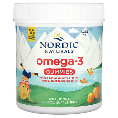 Nordic Naturals, Nordic Omega-3, жевательные конфеты со вкусом мандарина, 82 мг, 120 жевательных конфет (NOR-30131), фото