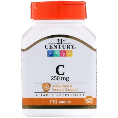 21st Century, Витамин C, 250 мг, 110 таблеток (CEN-22294), фото