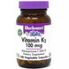 Bluebonnet Nutrition BLB-00653 Витамин K2 100 мкг, Vitamin K2, Bluebonnet Nutrition, 100 вегетарианских капсул (BLB-00653) 1