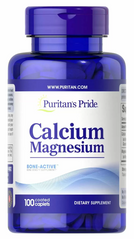 Кальцій Магній хелат, Calcium Magnesium Chelated, Puritan's Pride, 100 капсул (PTP-14082), фото